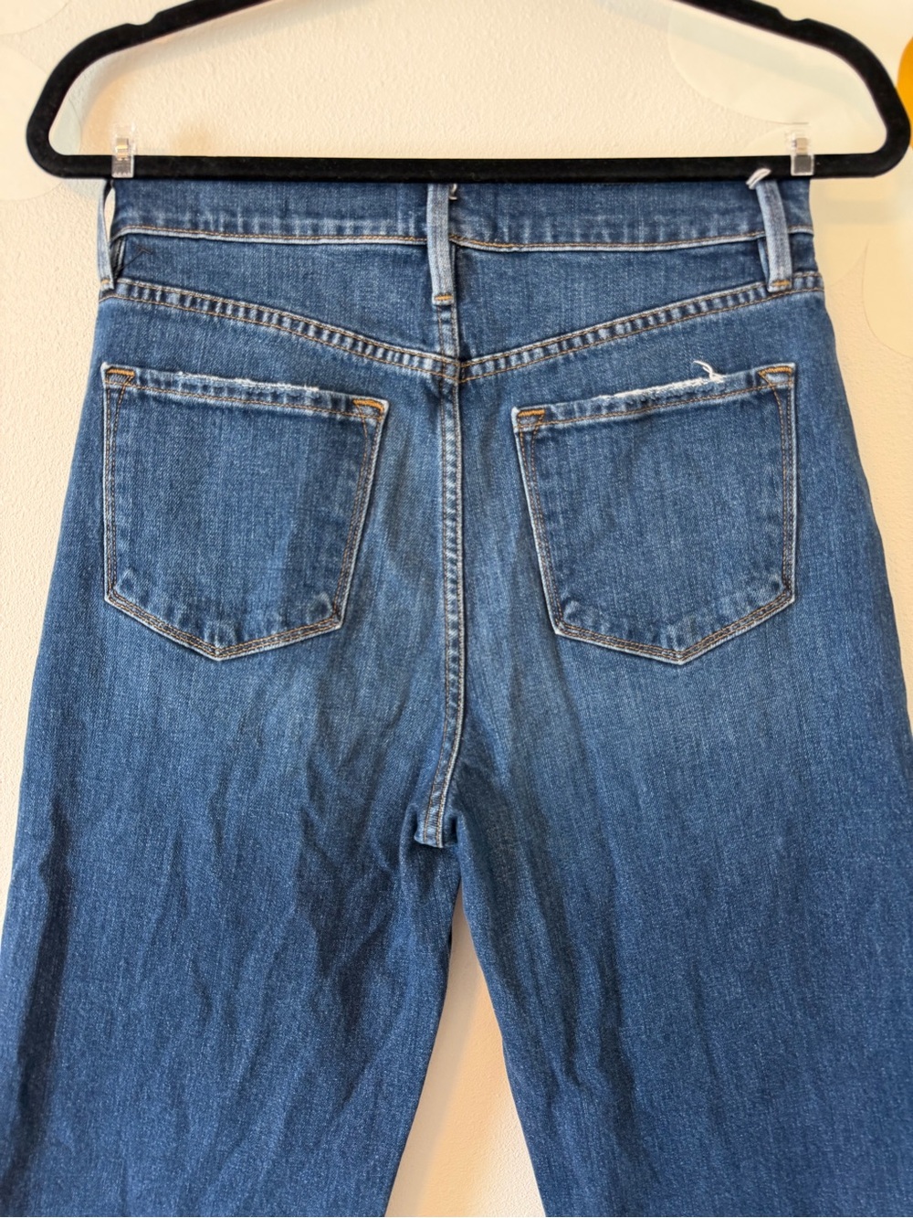 Frame Denim Ali Wide Leg Crop Mellencamp Medium Wash Jeans - Picture 7 of 15